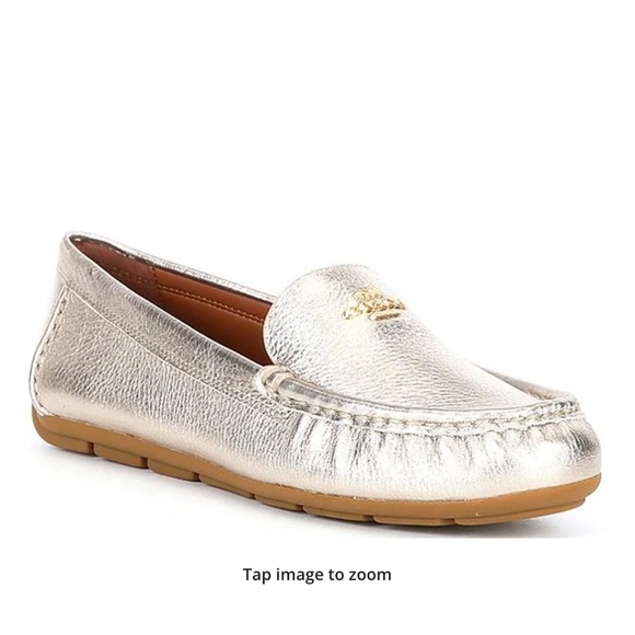 Coach Shoes - COACH Marley Leather Logo Slip-On Drivers Champagne size 8.5